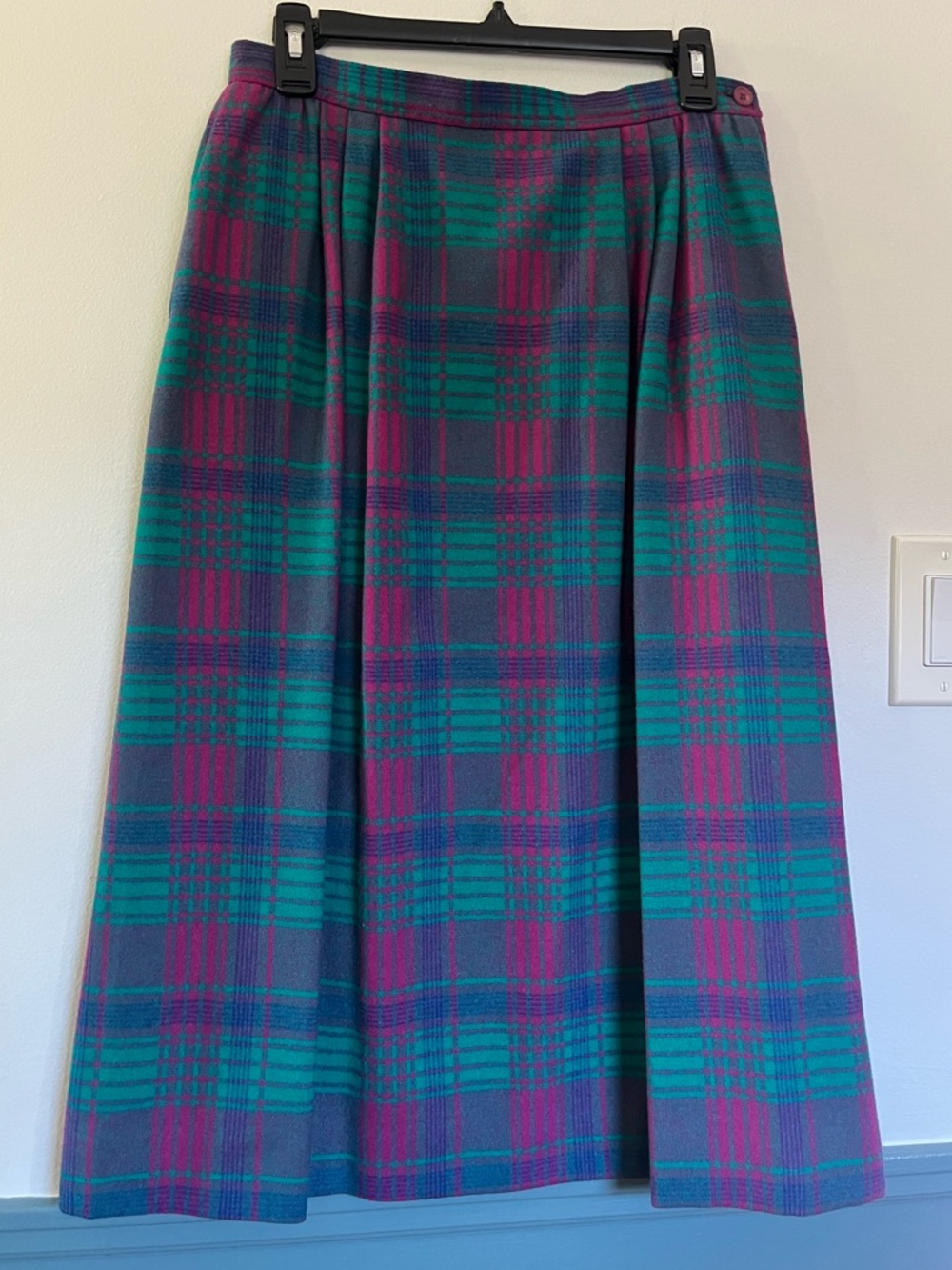 Vintage Pendleton wool plaid skirt